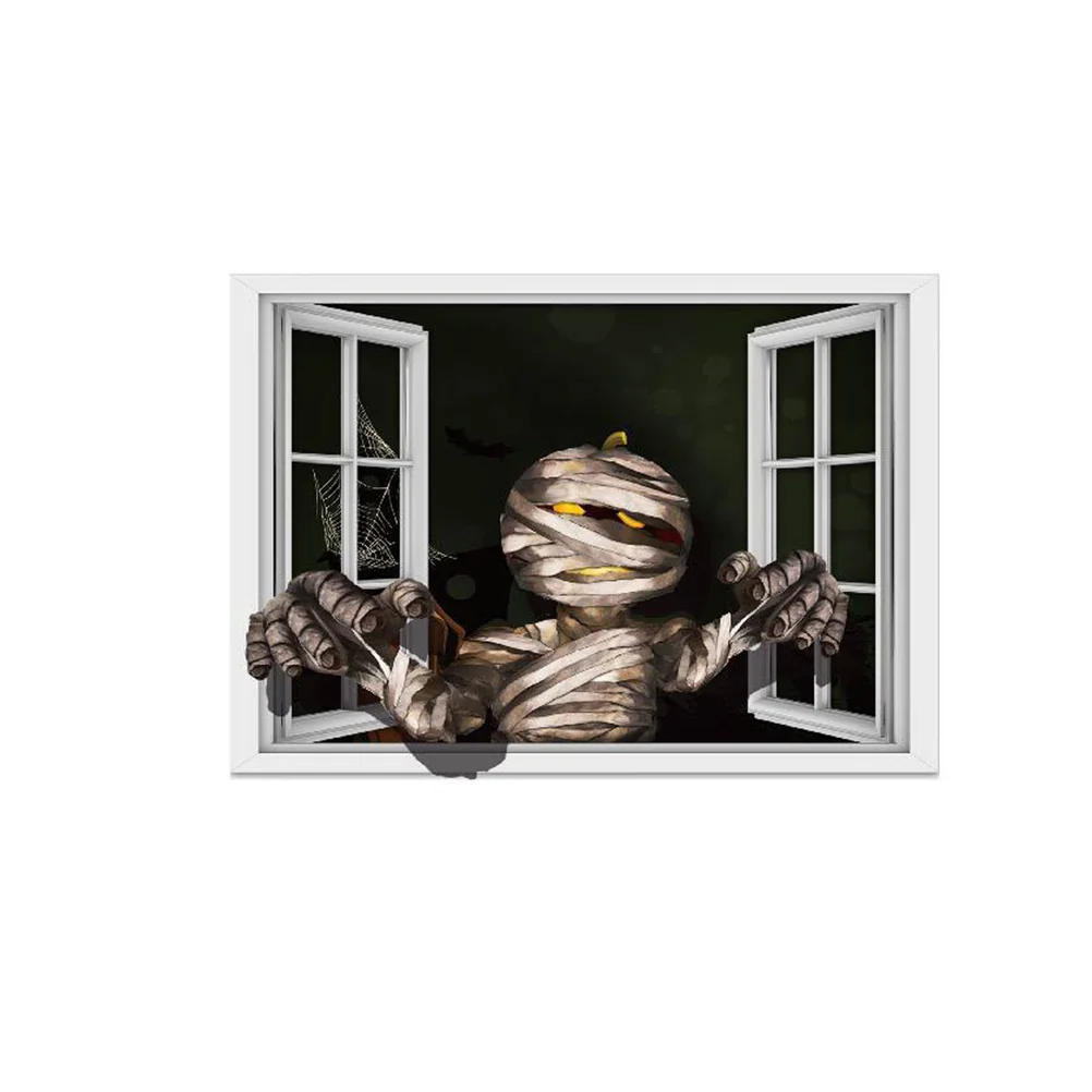 

1PC Awful Horrible 3D Realistic Window Mummy Wallpaper Wall Decor Wall