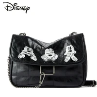 disney mickey new fashion womens handbags luxury brand womens shoulder bags large capacity chain soft leather oblique bags