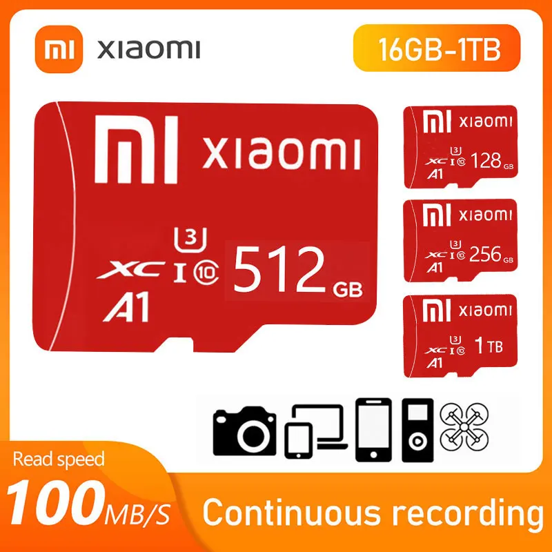Карта памяти Xiaomi MicroTF SD A2 V30 Pro SDXC, высокоскоростная флэш-карта памяти, карта памяти SDCard 1 ТБ, 512 ГБ, расширенное хранилище для Android