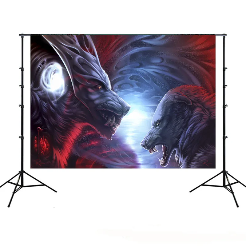 

Cartoon Wolf Collection Photography Background Cloth Vinyl Wall Covering Party Decoration Photo Poster Backdrops for Photograph