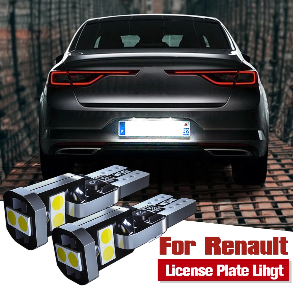 

2pcs LED License Plate Light W5W T10 Canbus For Renault Clio Espace 3 4 5 Grand Scenic Laguna Logan 1 2 Megane CC Sandero Twingo