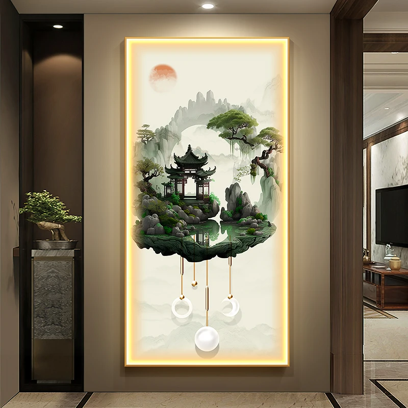 Новый светодиодный настенный декор в китайском стиле украшение для входа