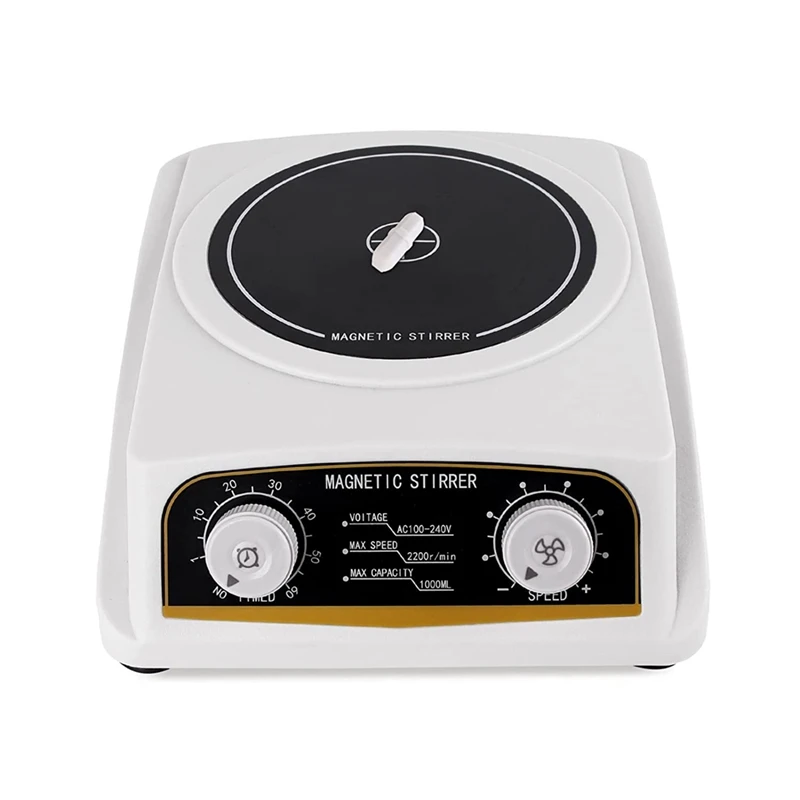 

Magnetic Mixer With Timing And Speed Control,Speed Range 0-2200Rpm,Magnetic Agitator,Max Stirring Capacity:1000Mlus Plug