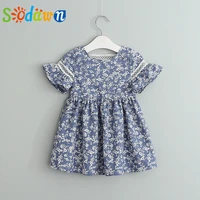 sodawn summer sleeveless dress casual dress kid clothes baby girl clothes floral dress children clothes for 1 5 years