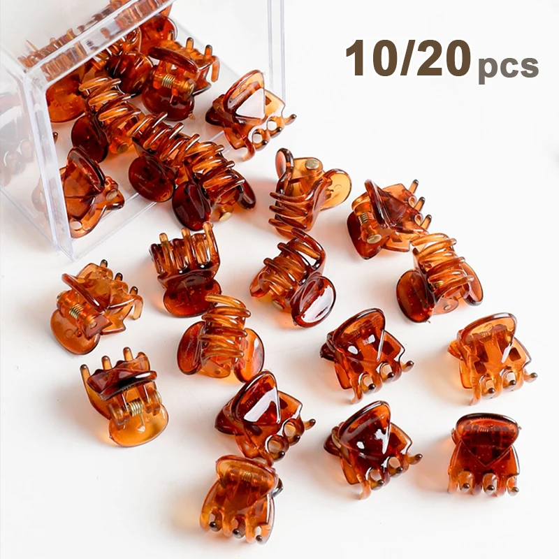

Black Brown Mini Hair Clips 10/20pcs Hair Claws Women Girls Small Hair Clip Kids Sweet Hairpins Solid Headband Hair Accessories