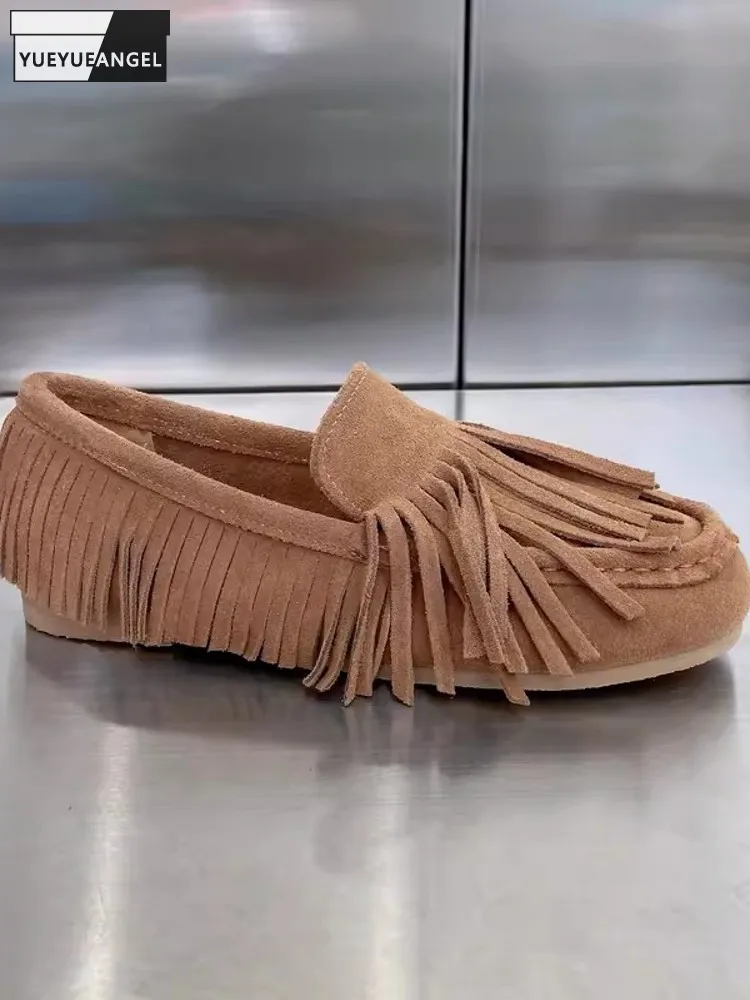 Женские удобные лоферы без застежки на плоской подошве винтажные Мокасины с