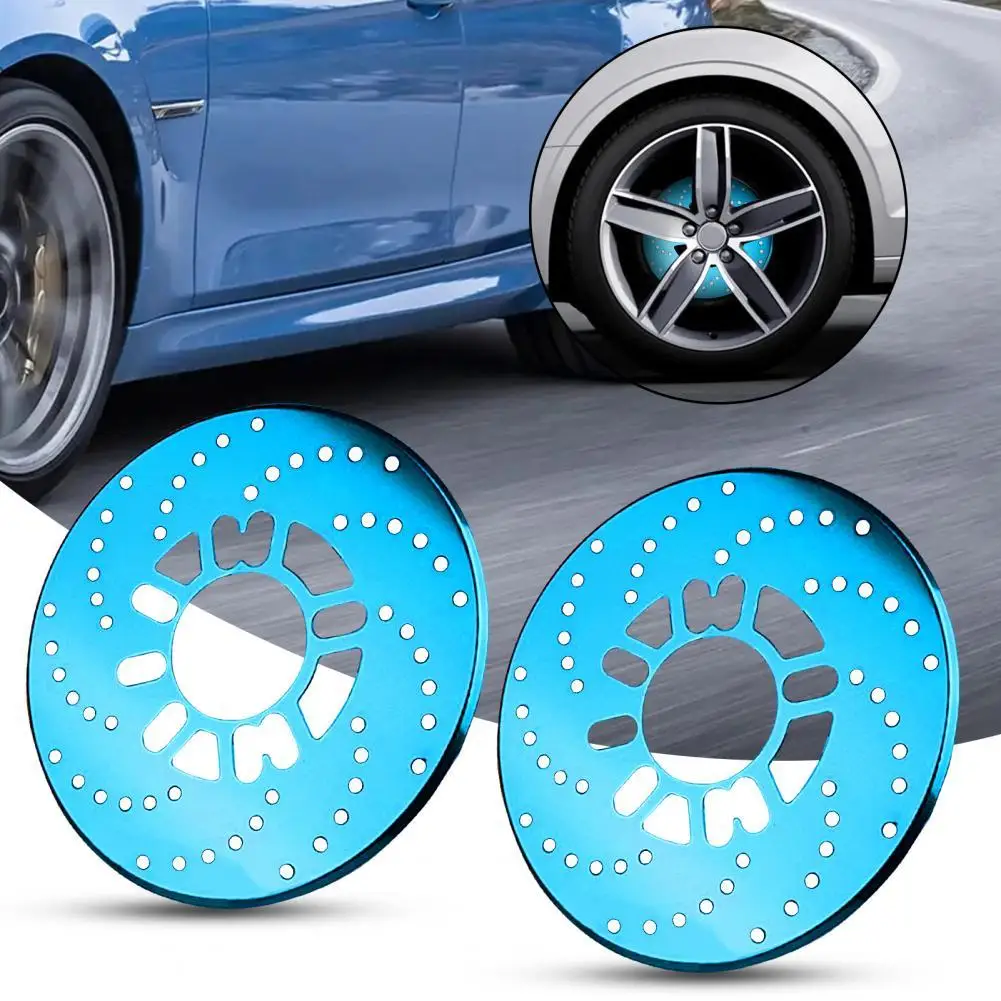 

2Pcs Disc Brake Rotor Hollow-out Decorative Bright-colored Brake Cover Car Exterior Accessories for Auto