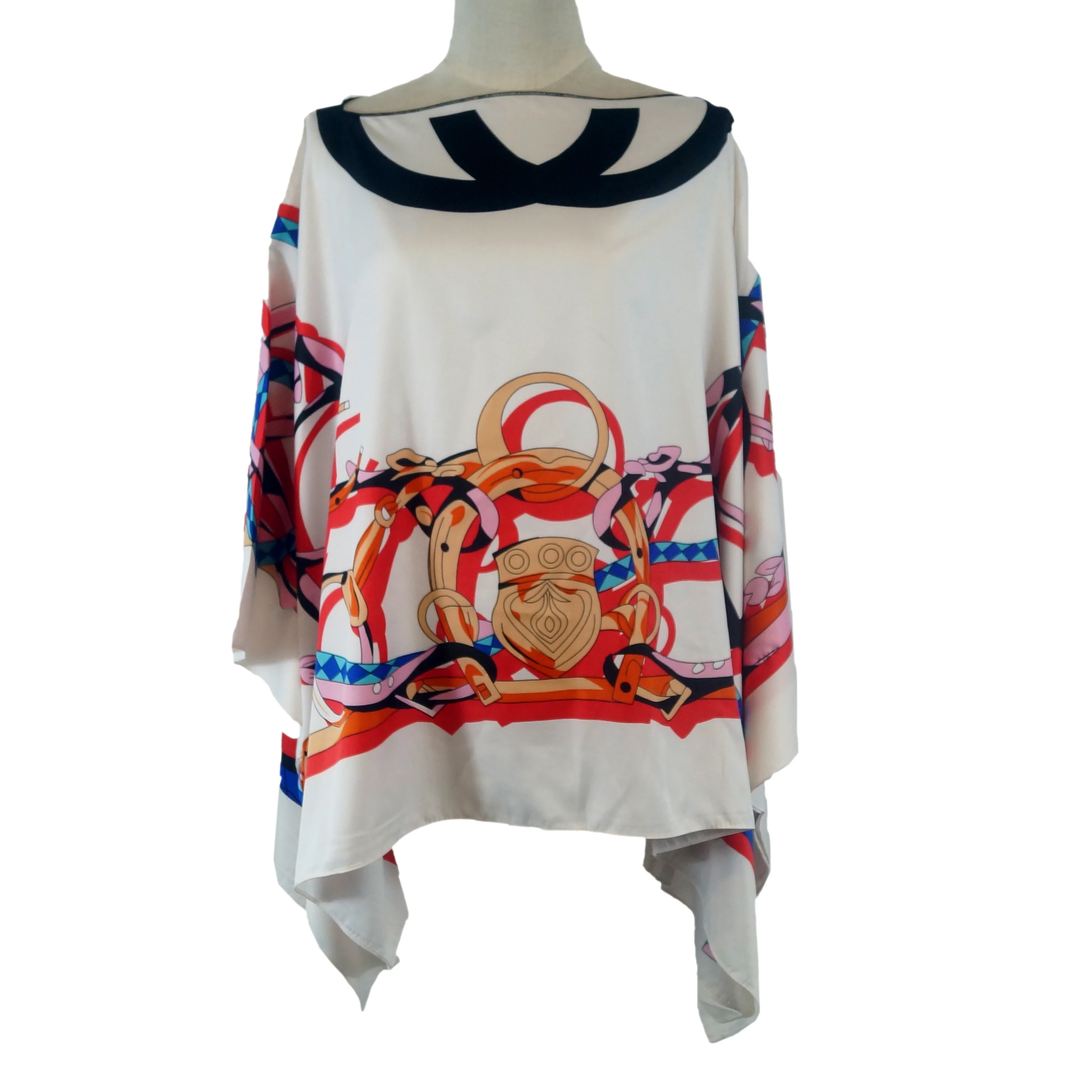 

Yulaili 2022 Women's African Print Doll Sleeve Blouse Loose Casual Cover Up Beach Kimono Boho Clothing