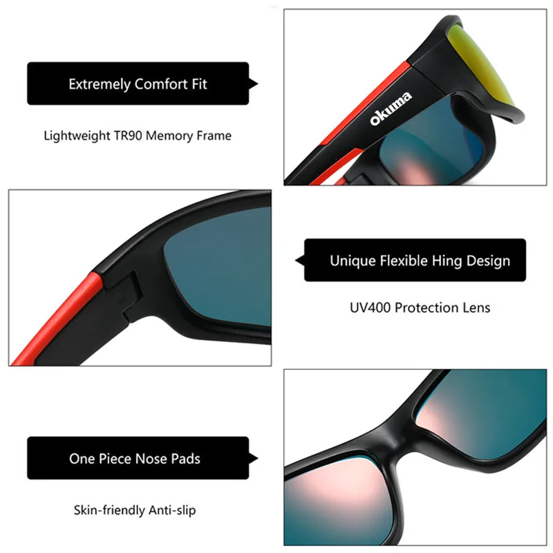 Okuma поляризационные солнцезащитные очки высокой четкости для мужчин и женщин