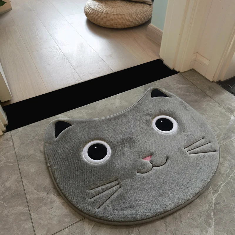 50x50 см U образный коврики для ванной домашние Нескользящие тапочки с цветочным