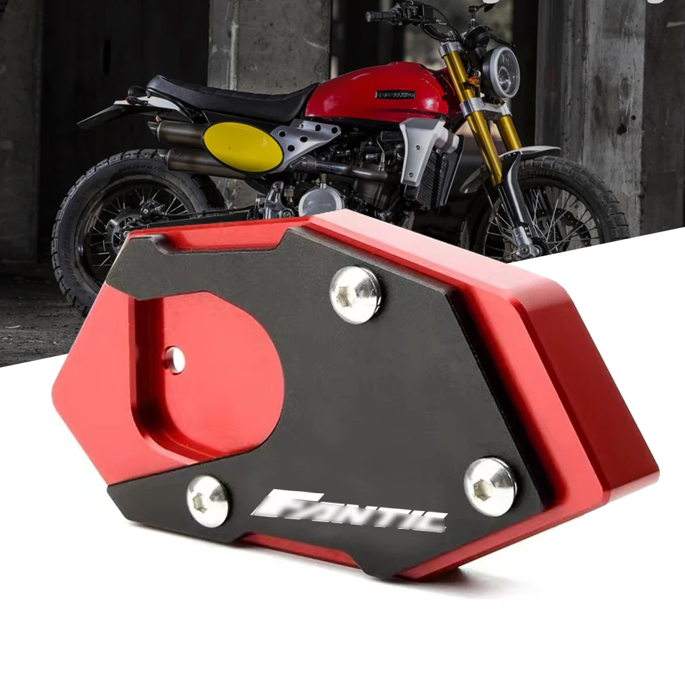 Motosiklet yan standı uzatma pad destek plakası FANTIC CABALLERO düz parça için 125 250 500 ralli/SCRAMBLER 500