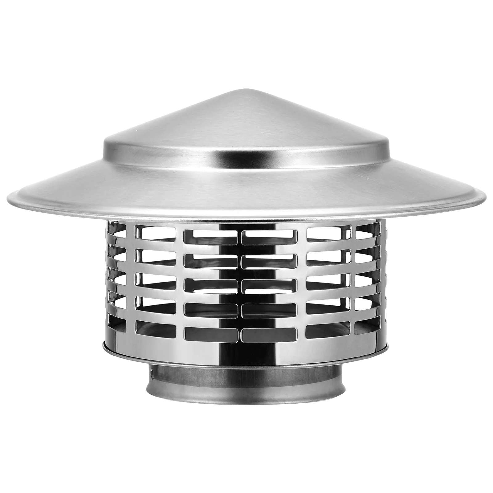 Smoke Exhaust Pipe Rain Cap Stainless Steel Chimney Liner Kit Round Breathing Port Cover 7 Inch Chase