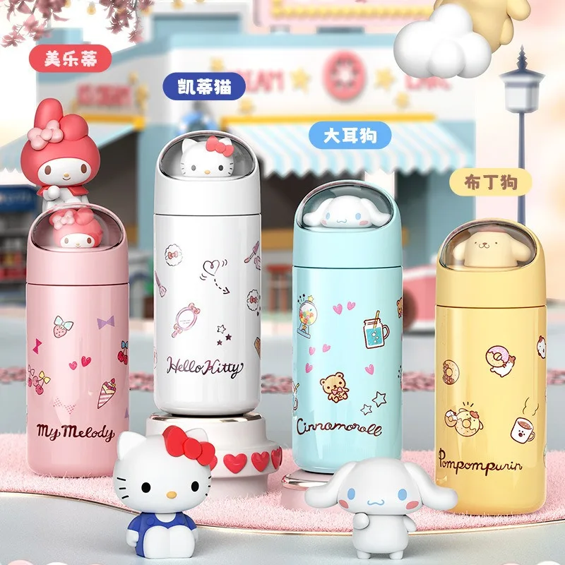 

Sanrio Hello Kitty Kuromi Thermos Cup Cute Cinnamoroll My Melody Student Water Cup High-value Cup Office Home Portable Cups Gift
