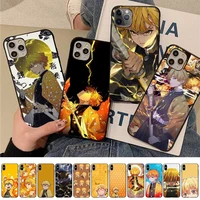 maiyaca anime demon slayer agatsuma zenitsu phone case for iphone 11 12 13 mini pro xs max 8 7 6 6s plus x 5s se 2020 xr case