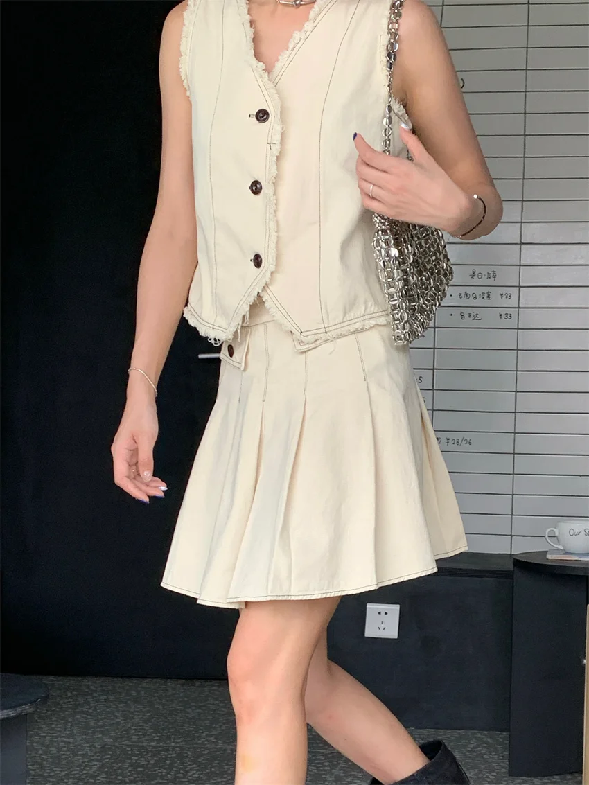 Женская плиссированная мини-юбка PLAMTEE элегантная повседневная одежда для работы