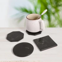 4pcsset luxury marble style ceramic coasters geometric porcelain cup mat waterproof heat insulated pad table decoration