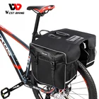 WEST BIKING 30L сумка для багажника велосипеда, водонепроницаемая сумка для горного и дорожного велосипеда, велосипедный двухсторонний задний багажник, багажник, заднее сиденье
