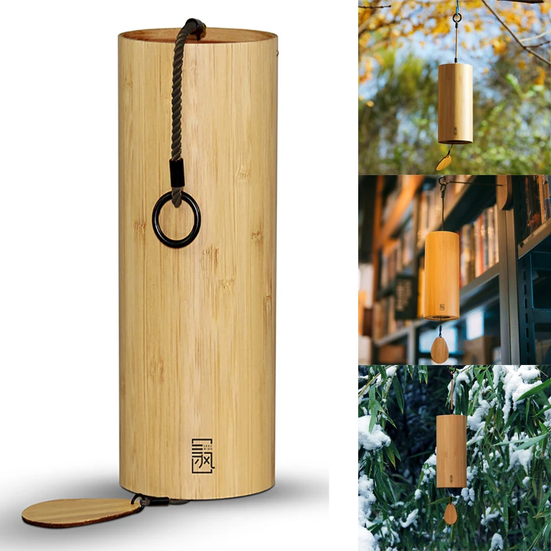 

Bamboo Chord Wind Chimes Windchime Handmade Wooden Music Chimes Boho Windchime Outdoor Home Garden Decoration Windbell