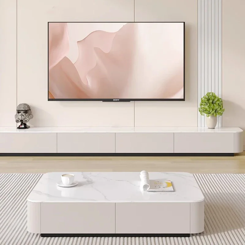 

Modern Mobile Tv Cabinet White Theater Entertainment Tv Stands Coffee Tables Display Meuble De Rangement Furniture Living Room