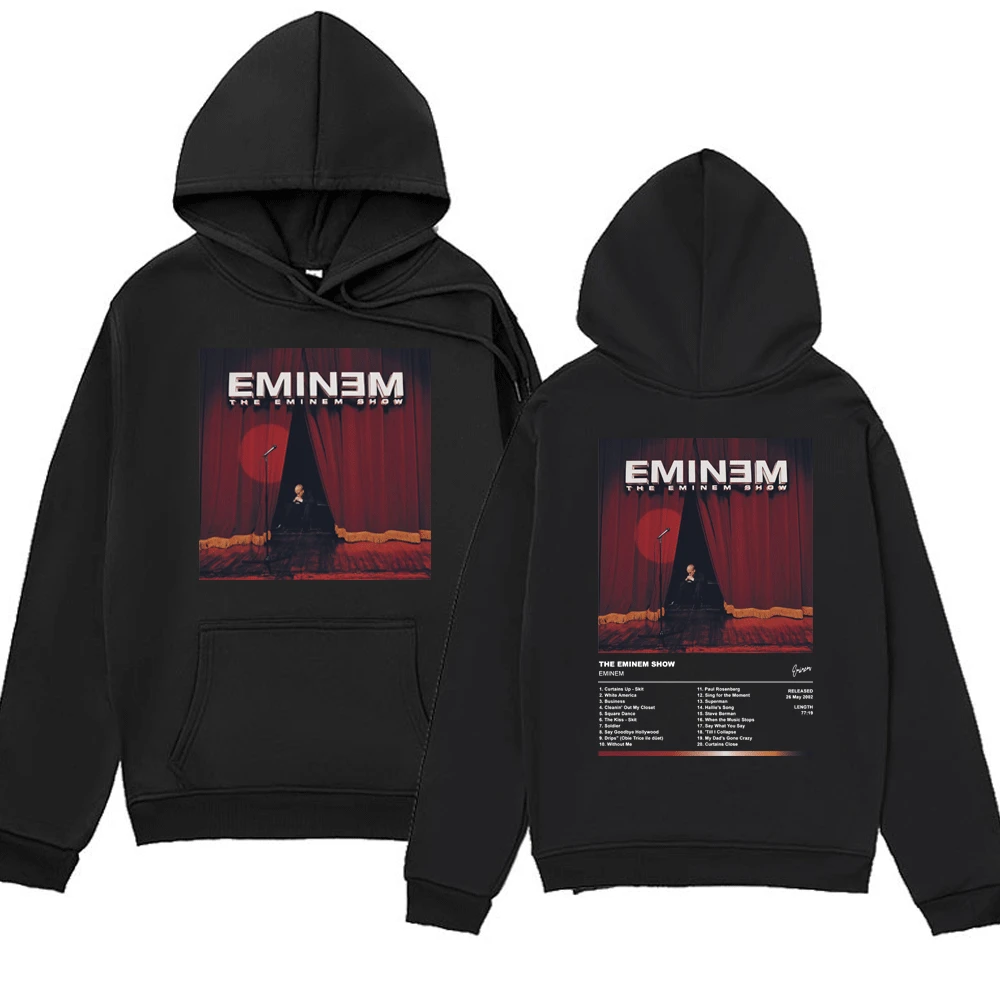 

Толстовка Eminem в стиле 90-х годов, винтажный смешной свитшот с изображением Рика, флисовый пуловер с длинным рукавом для мужчин и женщин, модная уличная одежда, худи