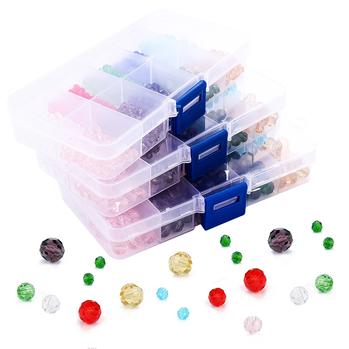 200-600 Шт. Набор Стеклянных Бусин С 10 Отделениями Коробка Для Браслетов сделай Сам