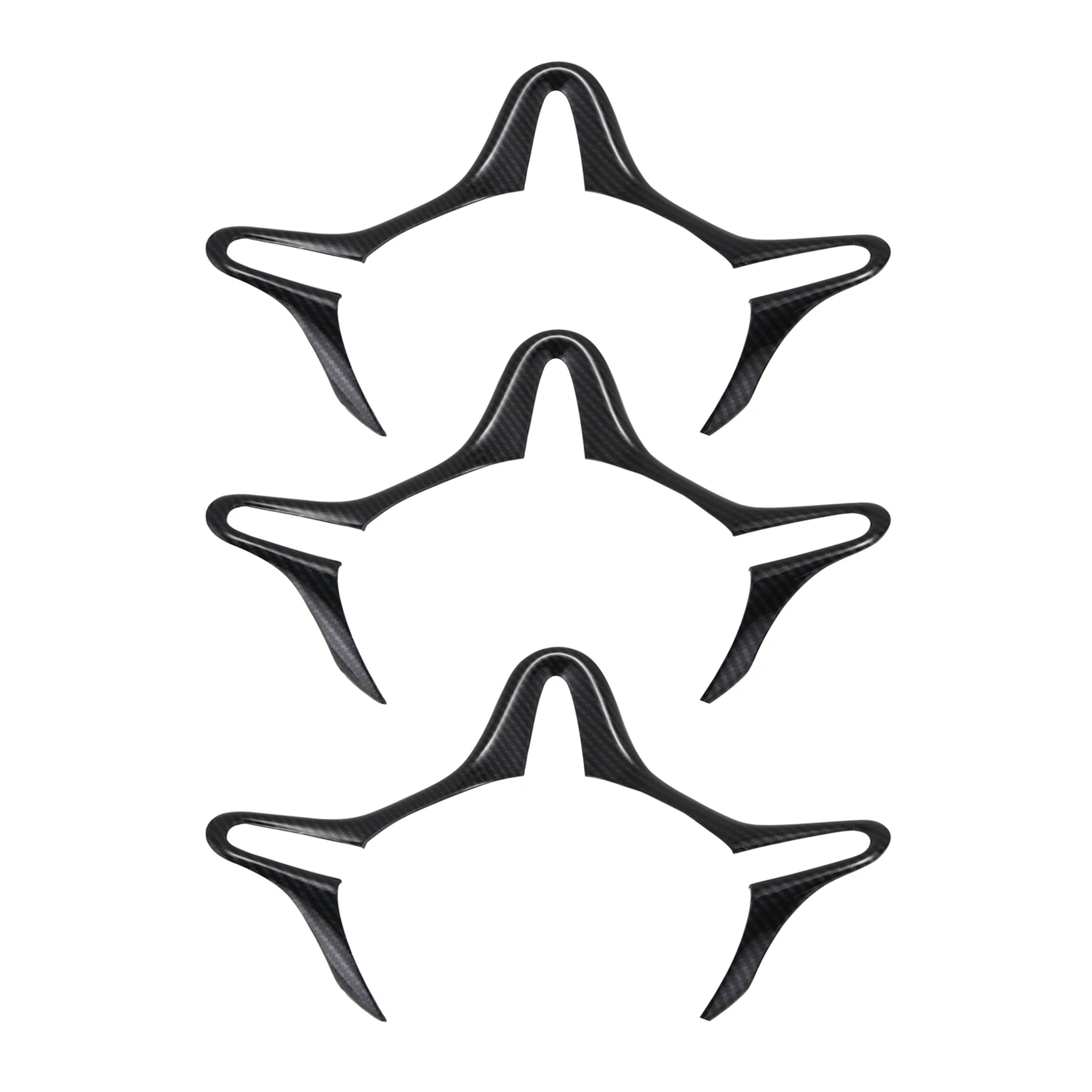 

3X Car ABS Carbon Fiber Style Inner Steering Wheel Cover Trim Frame Fit for Honda Civic 8Th FD2 2006-2011