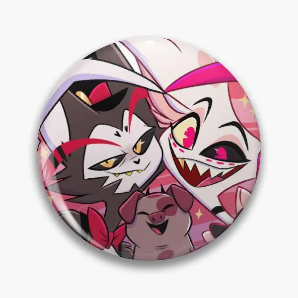 Мягкая металлическая брошь Huskerdust в форме сердца с мультяшным рисунком милая