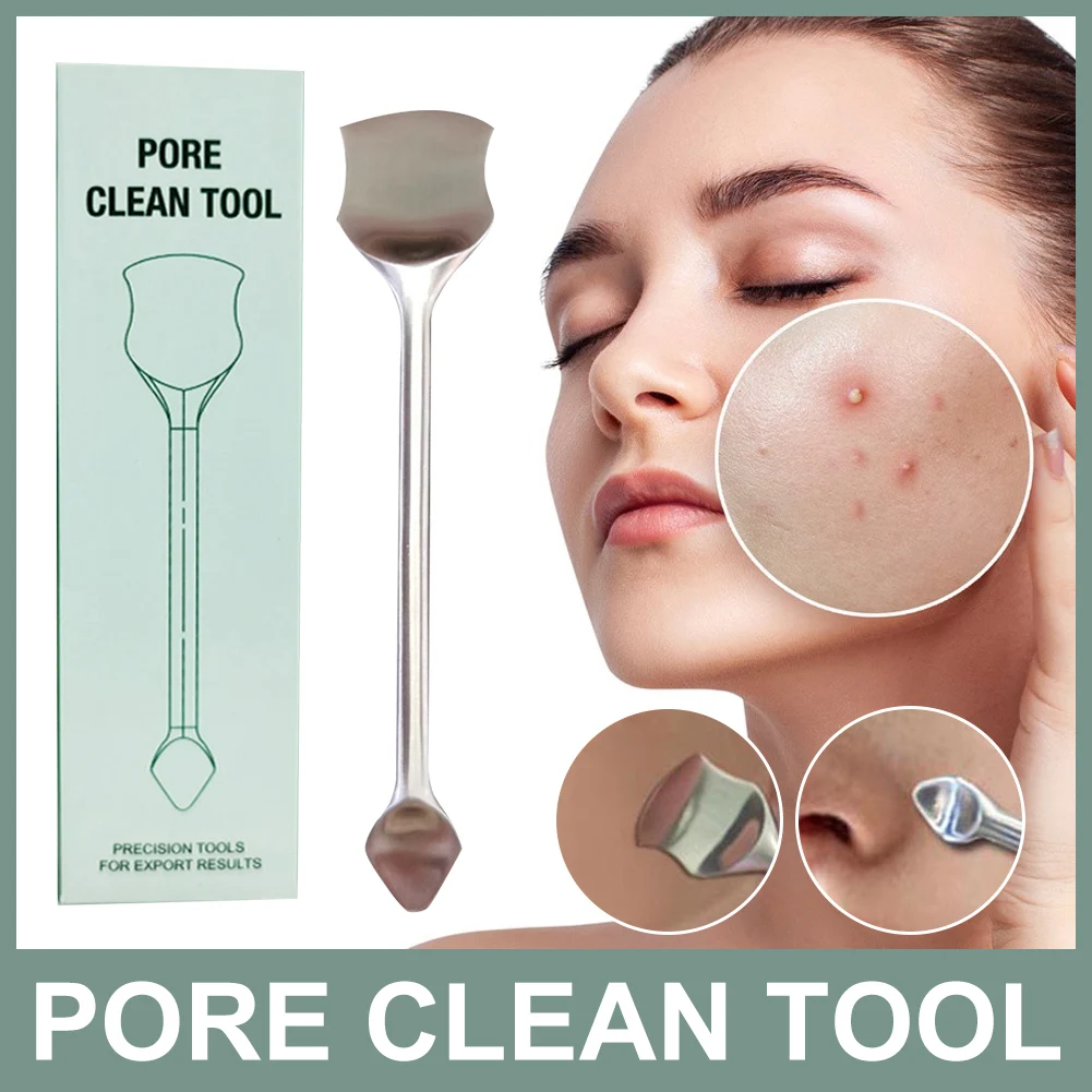

1pcs Acne Removal Tool Stainless Steel Double-Headed Pimple Blackhead Remover Pore Cleaner Facial Makeup Remover Skin Care