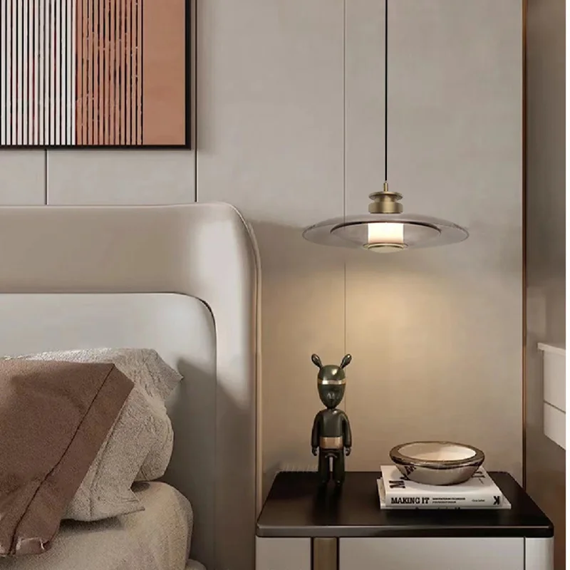 Nordic Minimalist Restaurant Glass Chandelier Postmodern Living Room Bedside Wall Lamp Creative Designer Bedroom Personalized