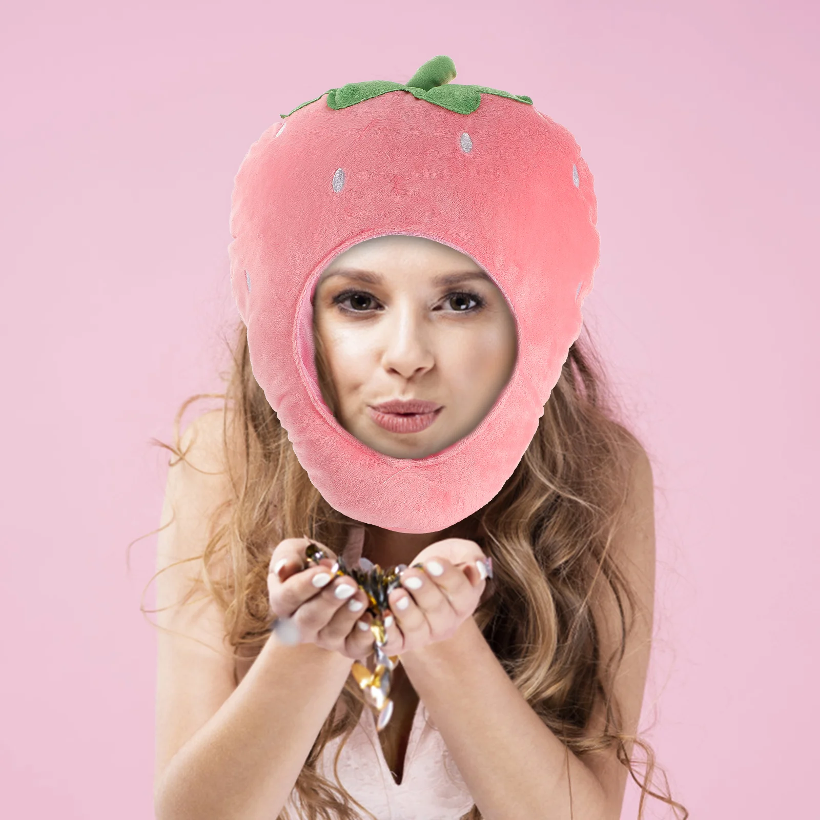 

Carnival Cartoon Hat Prop Strawberry Hat Prop Creative Hat For Kids Fruits Hat Costume Accessory