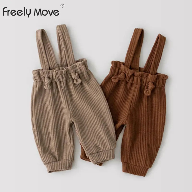 

Freely Move 2022 Baby Sleeveless Corduroy Overalls Solid Newborn Cotton Romper Kids Casual Strap Jumpsuit Autumn Infant Clothes