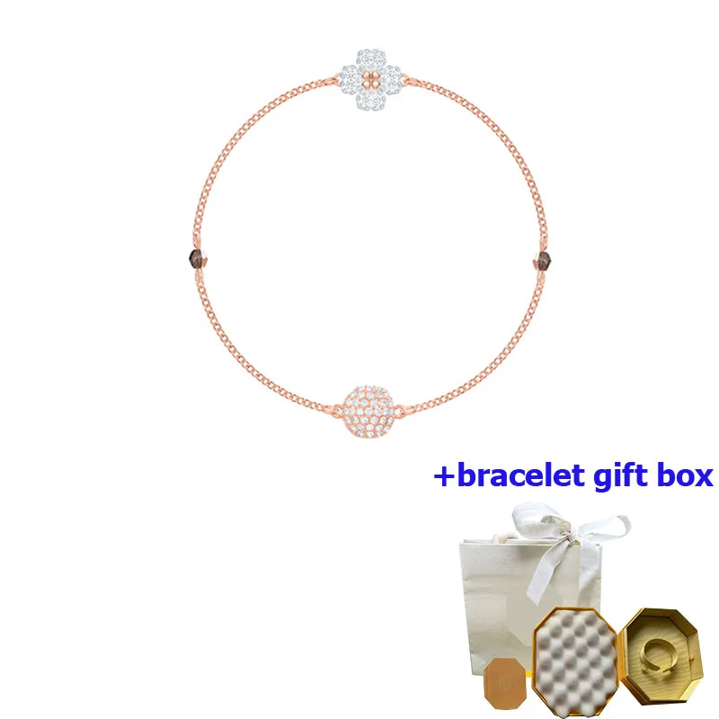 

High quality rose gold studded diamond flower women's bracelet, enhancing temperament, beautiful and moving, free of shipping
