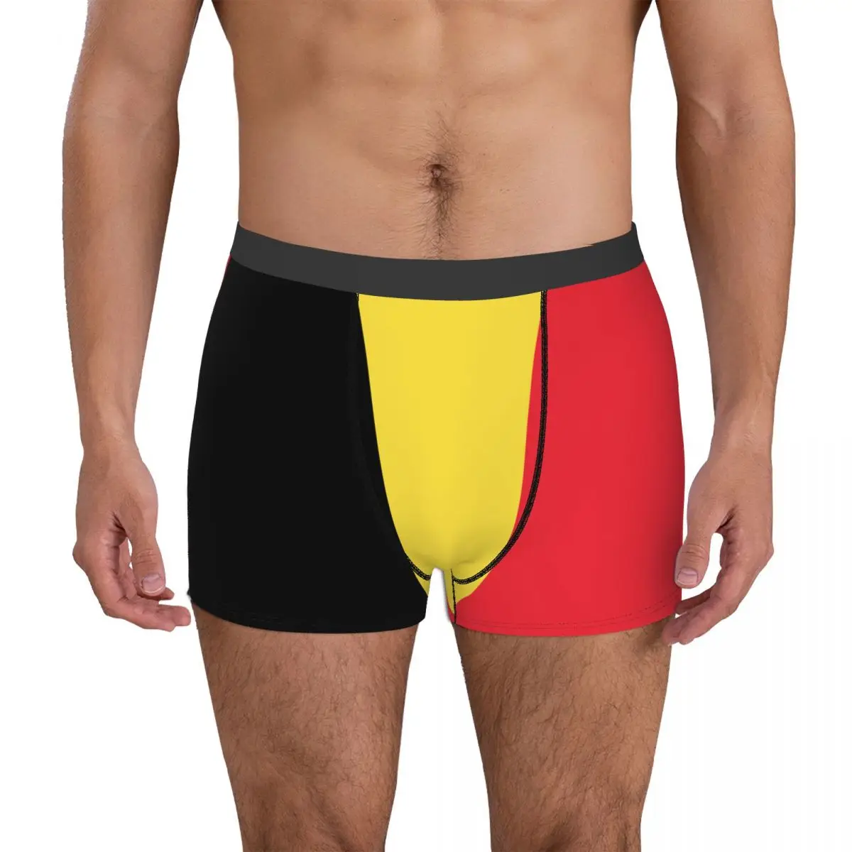 

Exotic Underclothing Flag Of Belgium (civil) Spring Wearable Men's Boxer Briefs Creative Humor Graphic Belgian