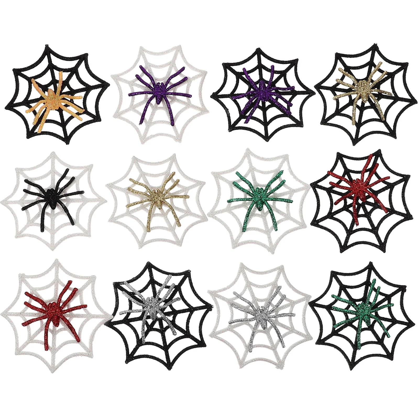 

Mini Toy Halloween Spider Web Scary Webs Fake Ornament Accessories Horrible Spiders Simulation Props Plastic