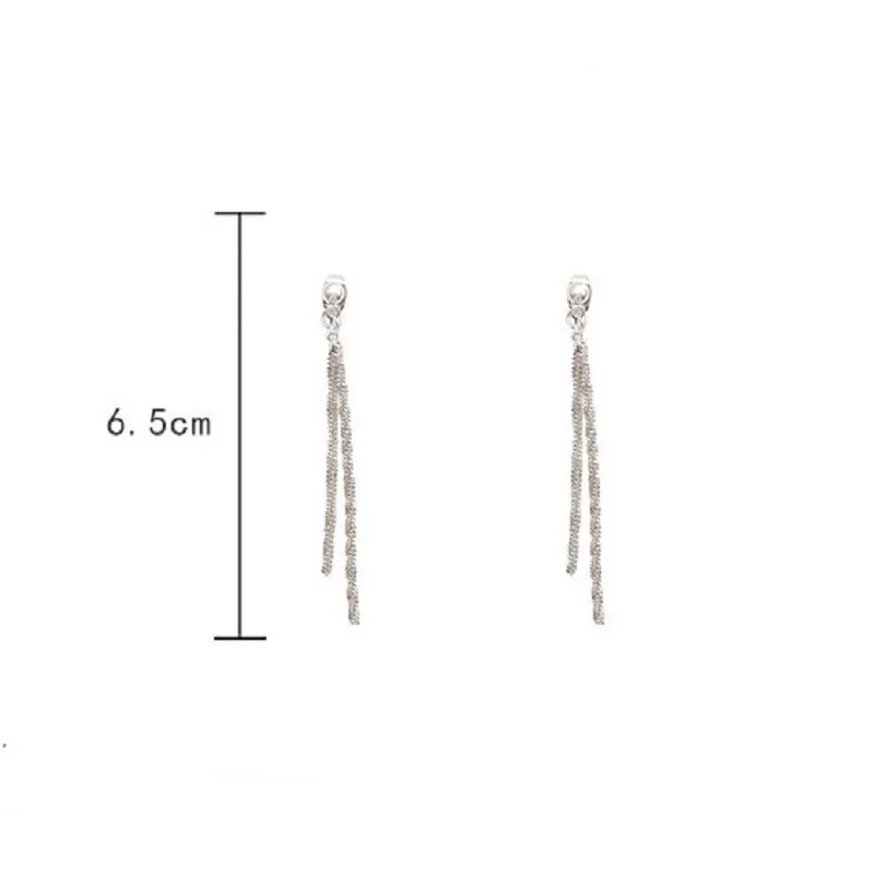 Модные длинные серьги Lovelink серебряного цвета с кисточками геометрические
