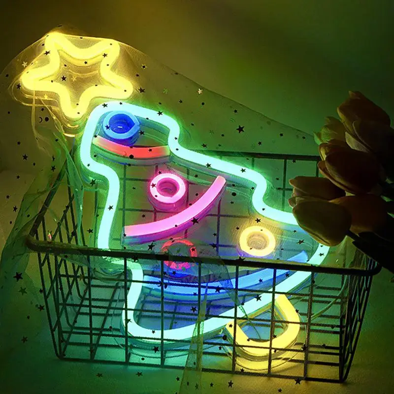 

Christmas Tree Neon Light Signs USB Powered LED Neon Lights Christmas Festival Decoration Ornaments Holiday Lights Wall Decor