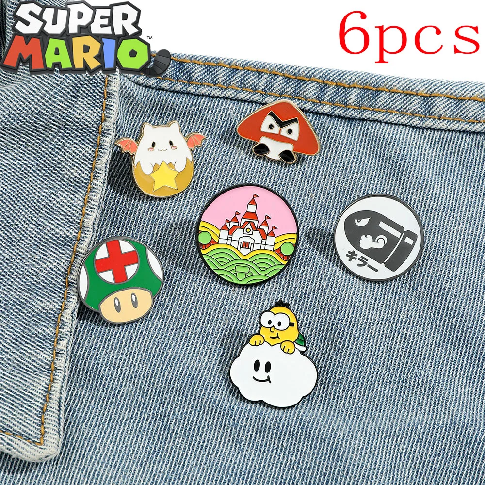 Брошь из серии Super Mario периферийные аниме булавки с жабой эмалированные