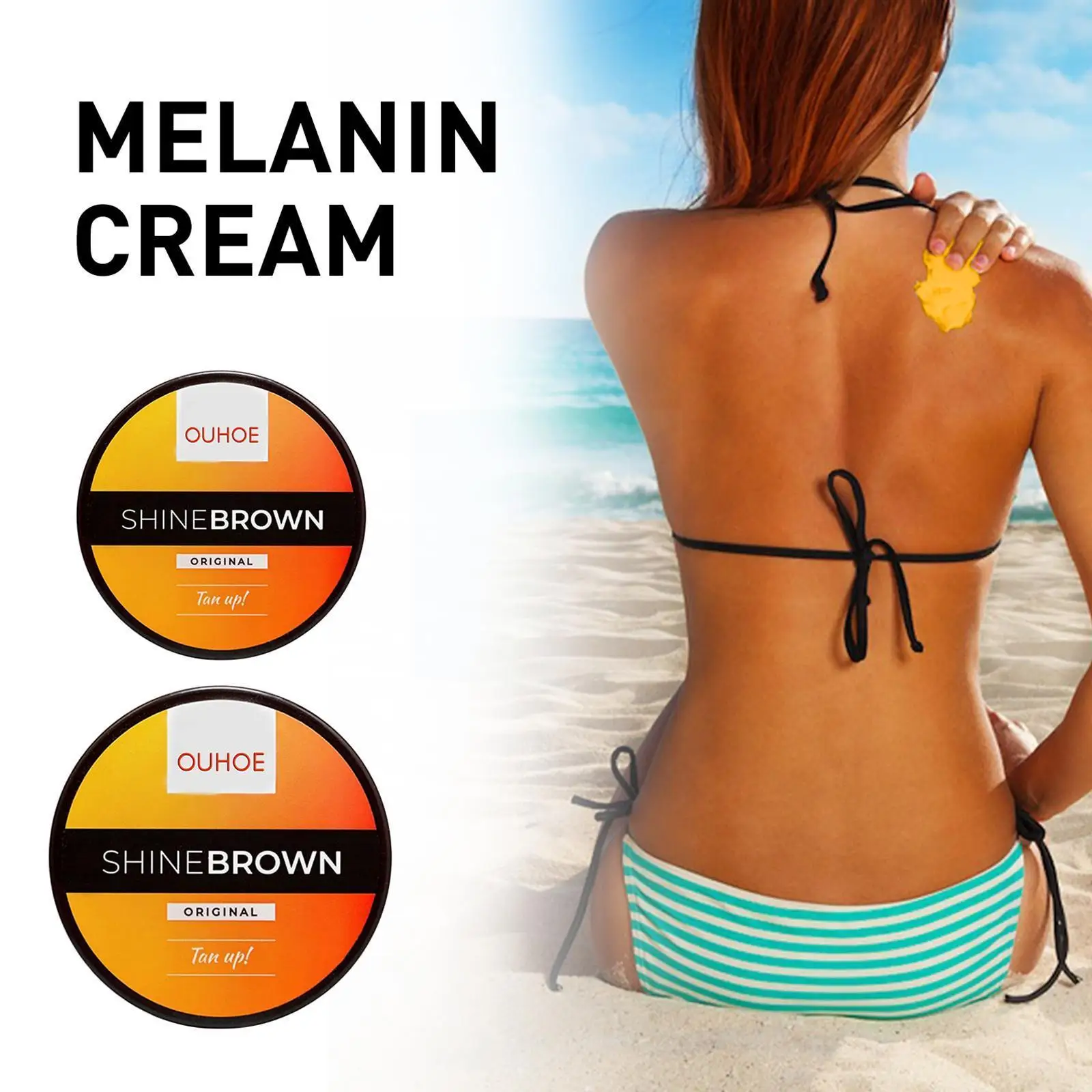 

2pcs Tanning Cream Self Tanning Face Sunless Tanning Luminous Brown Skin Unisex Bronzer Tool J9u7