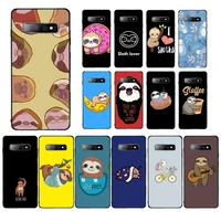 fhnblj cute sloth animals phone case for samsung s10 21 20 9 8 plus lite s20 ultra 7edge