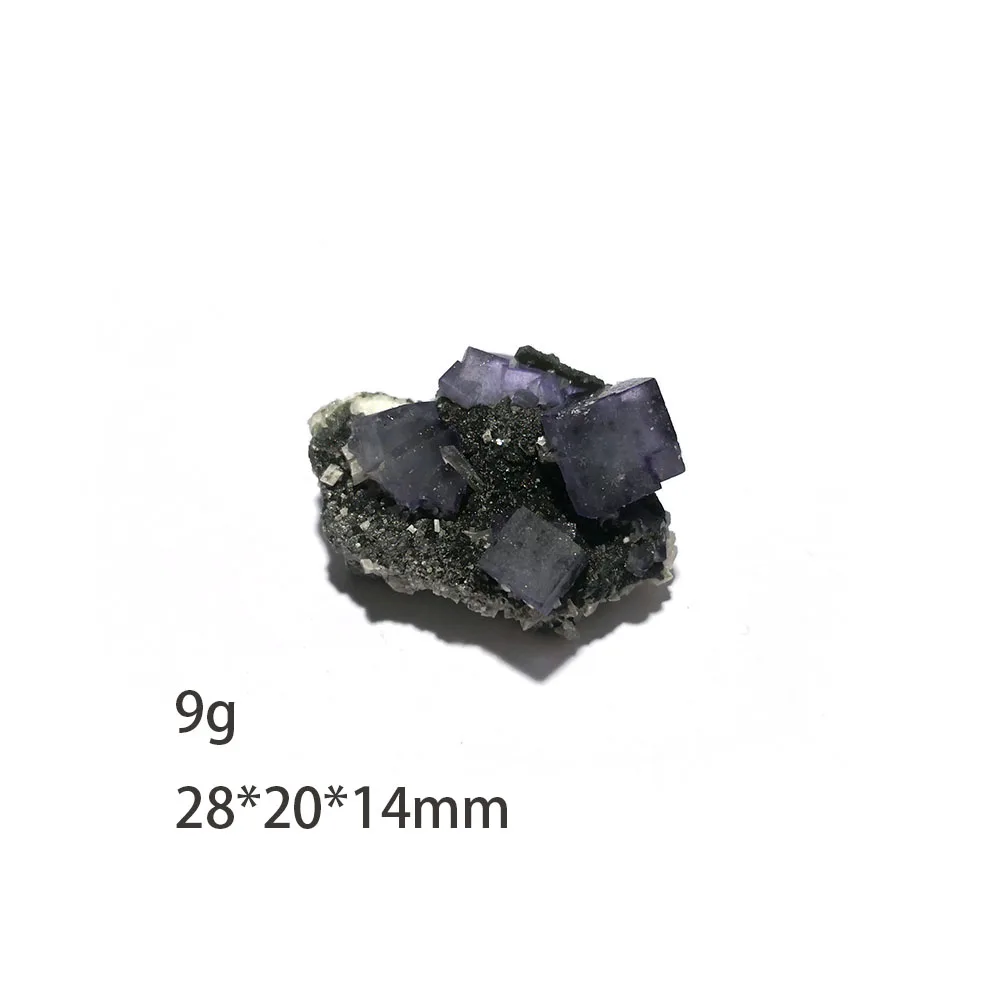 

9g C2-3B Natural Purple Fluorite Mineral Crystal Specimen From Yaogangxian Hunan Province China Free Shipping