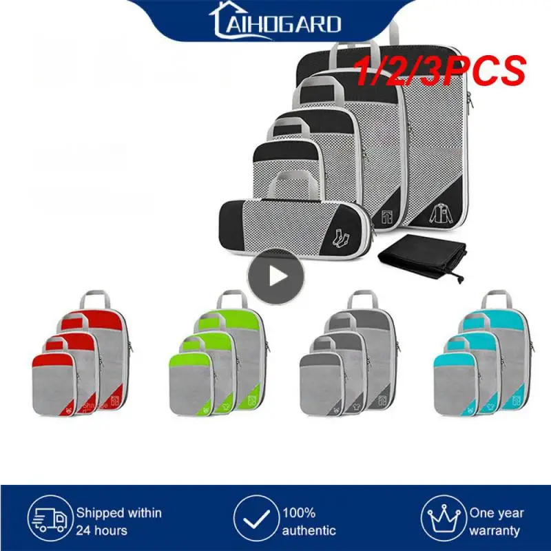 

Компрессионный дорожный органайзер для багажа, Портативные водонепроницаемые упаковочные Кубы, мешок для хранения одежды, компактные мешки для чемодана, 1/2/3 шт.