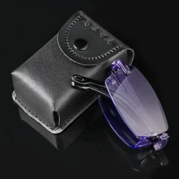 unisex portable folding reading glasses diamond cut anti uv blue rays presbyopia eyeglasses with glasses case vision care