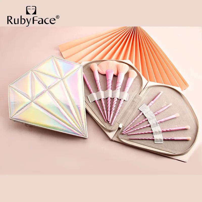 

10 Pieces Professional Facial Brushes Diamond Set Kit Makeup Tool