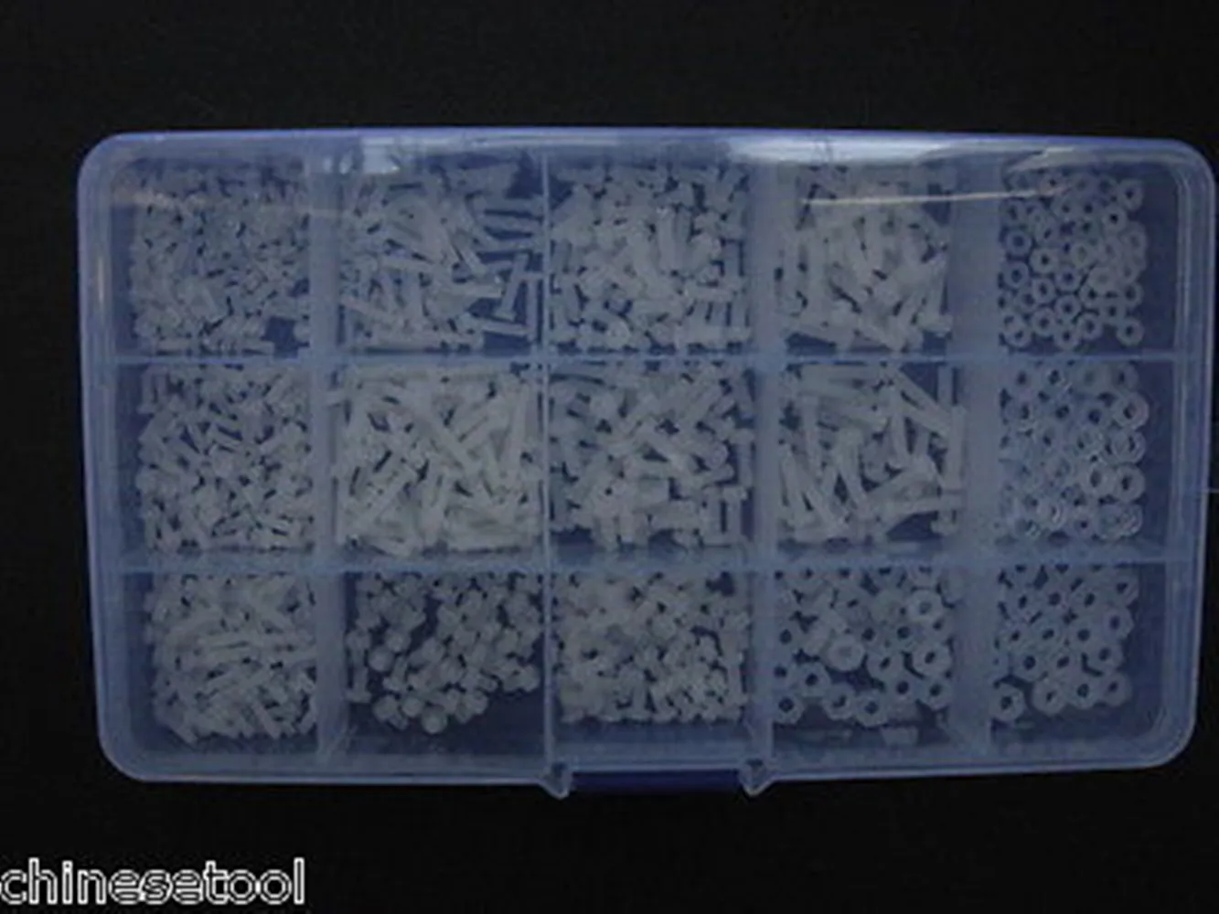 

870 шт. M2 M2.5 нейлоновые винты гайка шайба Круглый Phillips Набор в ассортименте набор Белый