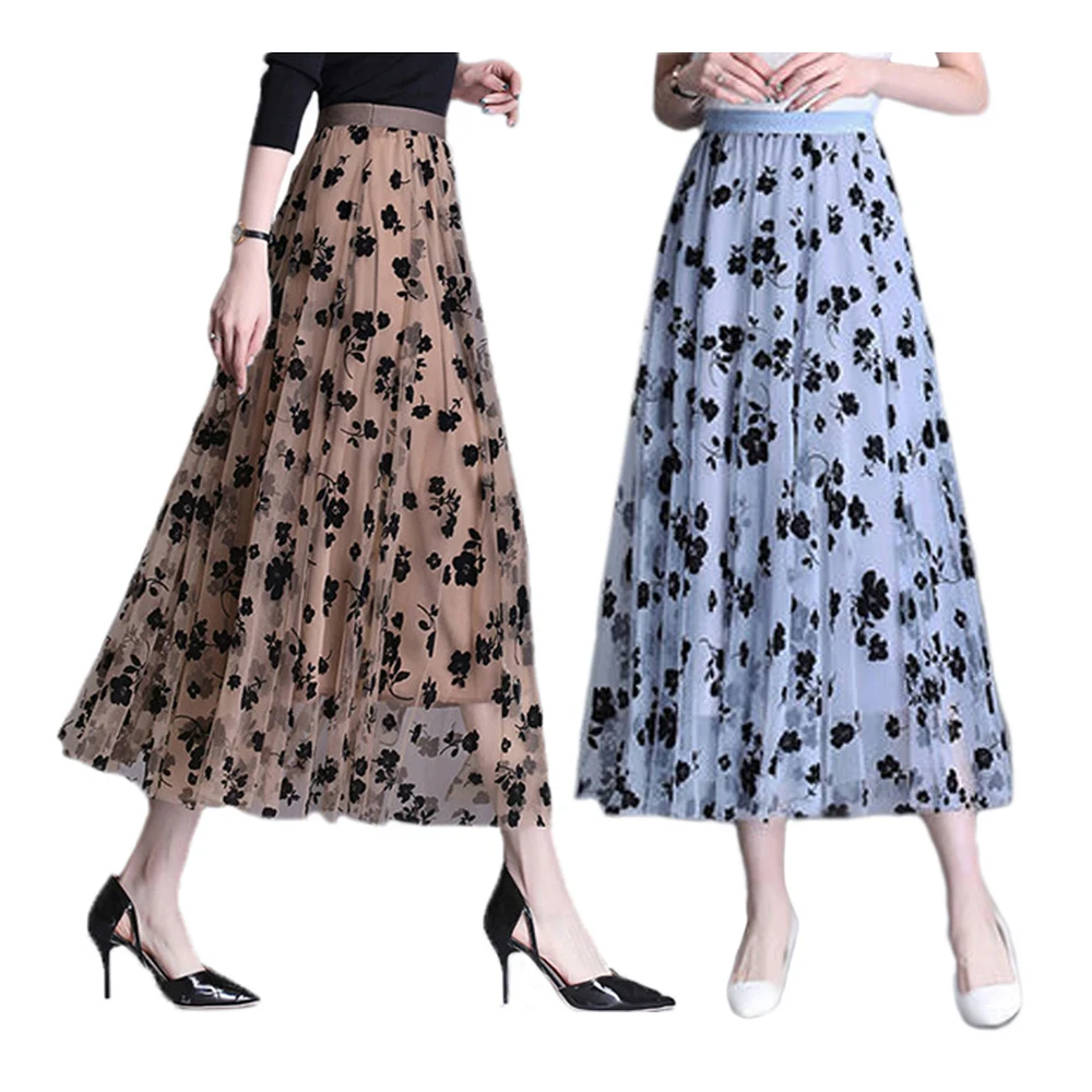 Женская длинная Плиссированная юбка миди повседневная универсальная эластичная