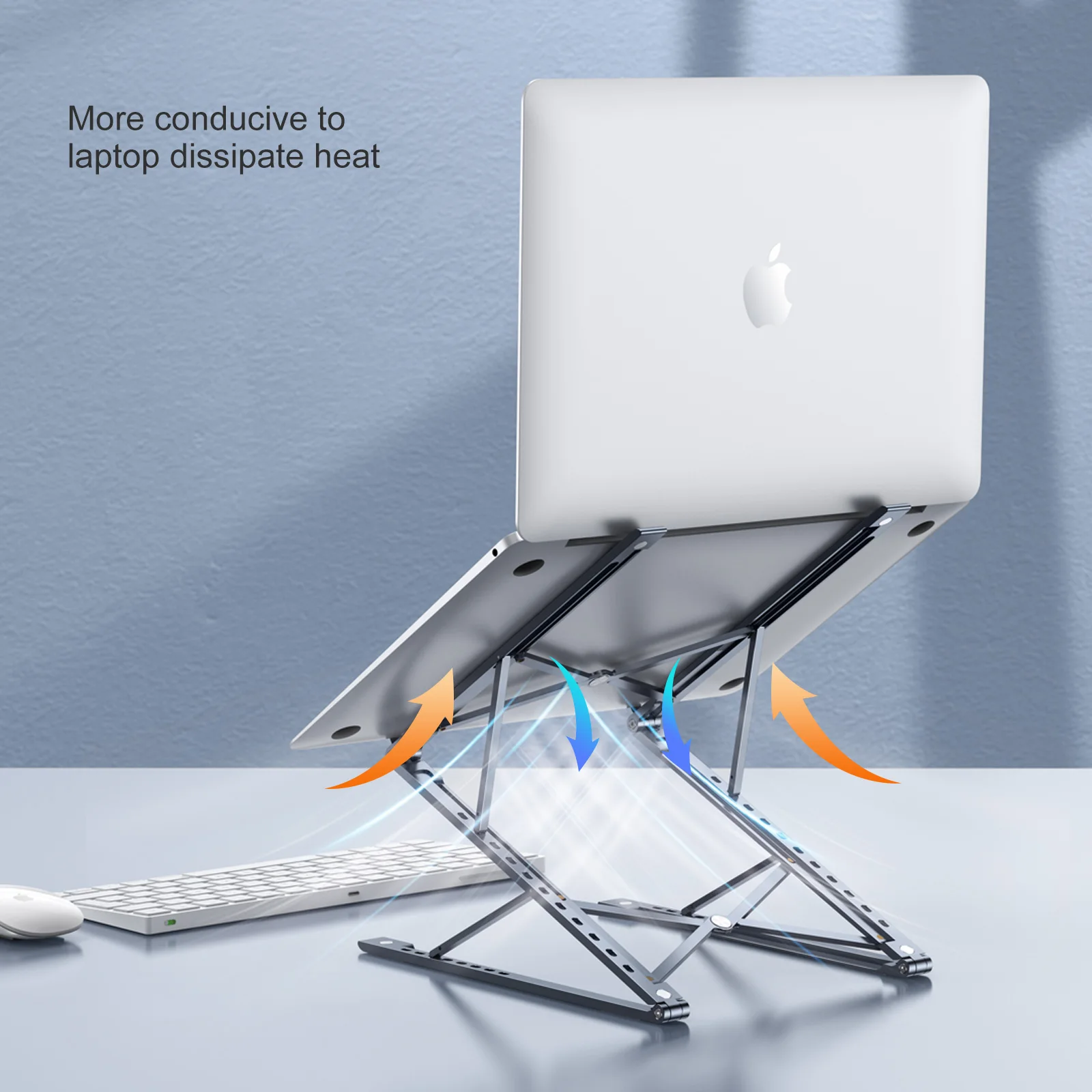 

Laptop Bracket Desktop Heightening Cooling Adjustment Lifting Folding Storage Aluminum Alloy Bracket Ipad Holder Bed
