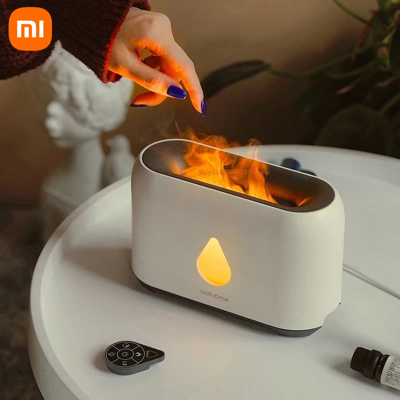 

Xiaomi Mini Flame Air Humidifier Essential Oil Diffuser Aroma Mist Maker Room Aromatherapy with night light Ambience lamp
