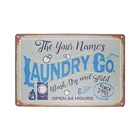 Прачечная Co. Стирка сухой и складной Открытый 24 часа винтажный фермерский металлический знак стирка декор комнаты металлический постер