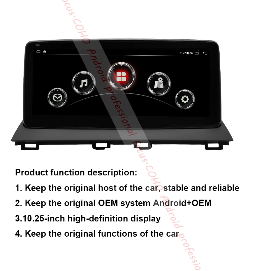 $460.70 For Mazda 3 2014-2019 10.25'' 12.3'' Android 10.0 Octa Core 1920*720 6+128G Gps Autoradio Car Multimedia Player