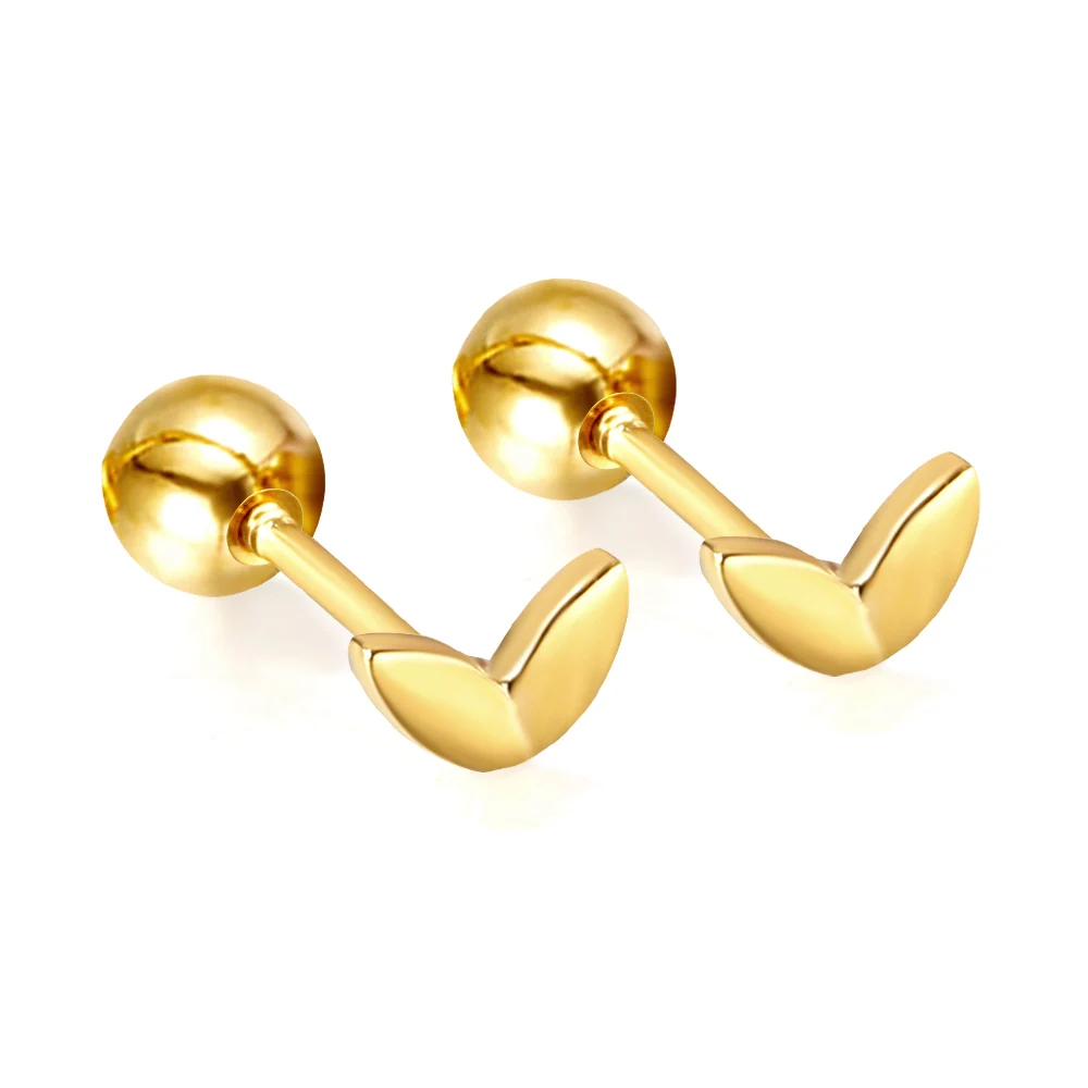 LUXUSTEEL Золотая бабочка в форме сердца женские серьги-кольца самолет кролик из